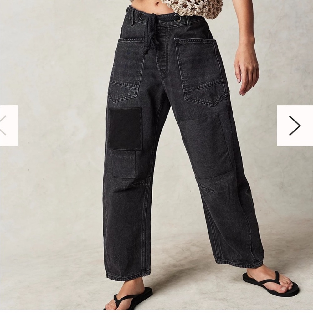 Free People We The Free Moxie Pull-On Barrel Jeans
